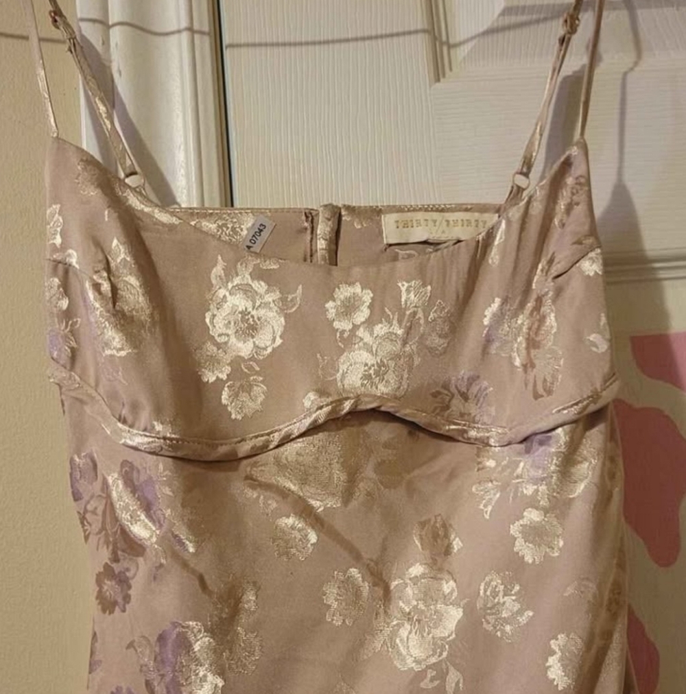 Gold Floral Dress